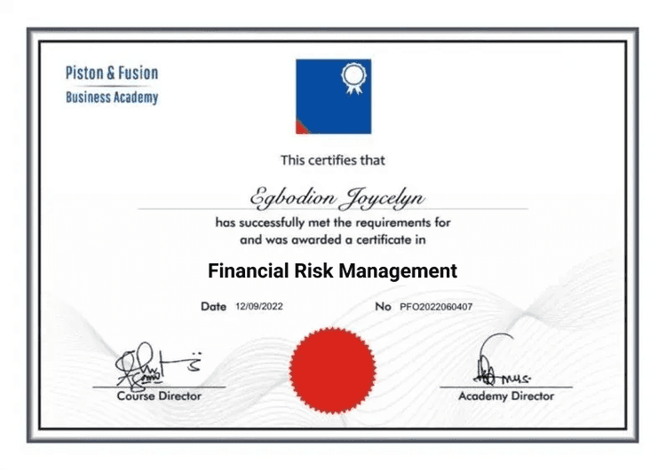 A Sample of the Financial Risk Management Certificate